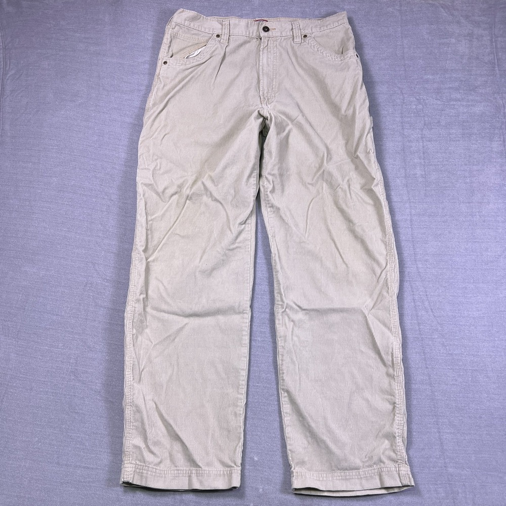 Old Navy Corduroy Straight Fit Mid Rise Chino Pants Mens 36x34 Beige Cotton